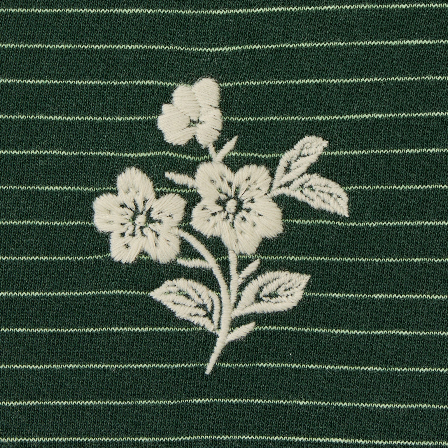 Crafty Wildflowers L/S Striped Crusher-LITE Hooded Tee - Treeline Green - 139701