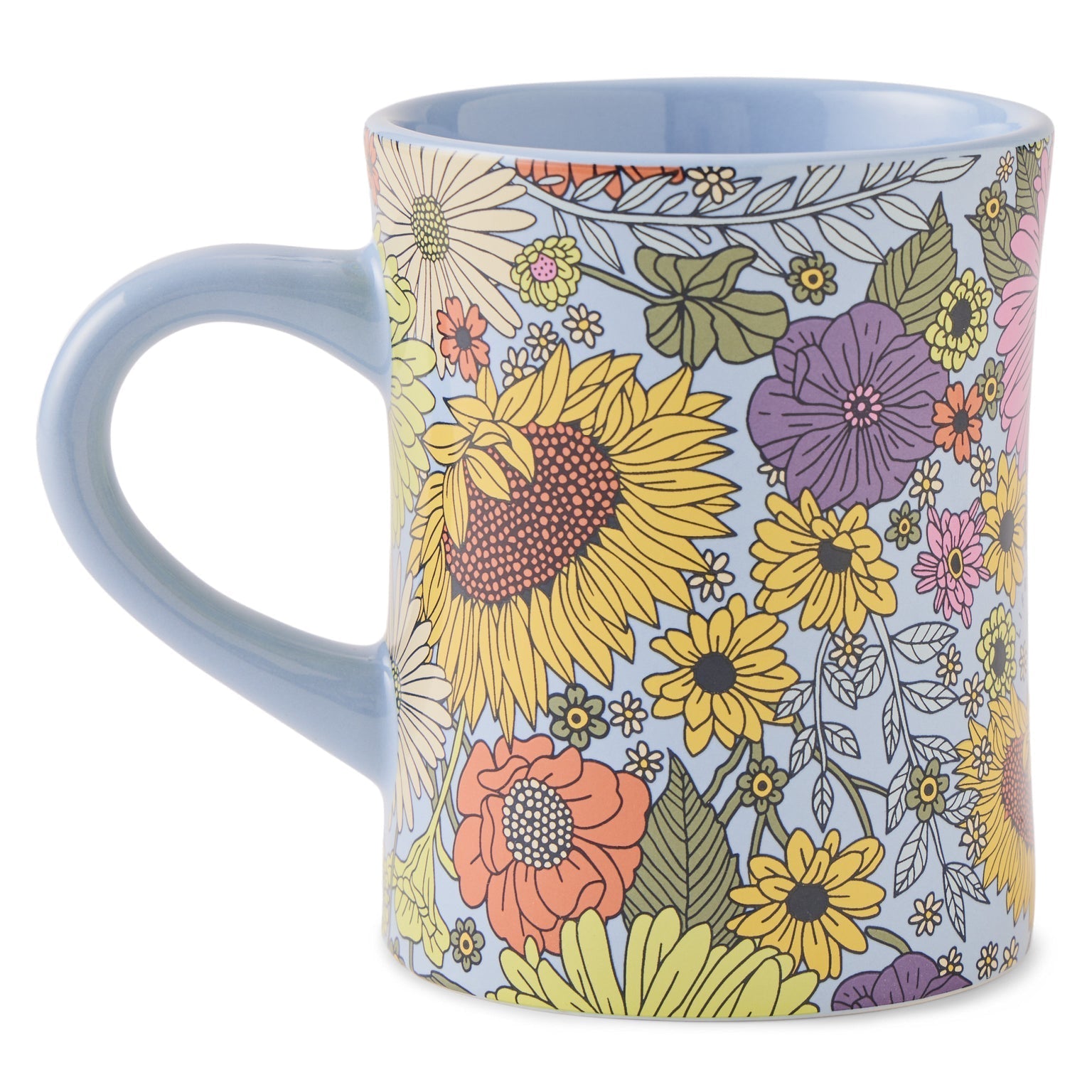 Adult Unisex Sunshine Floral Pattern Diner Mug - 140538