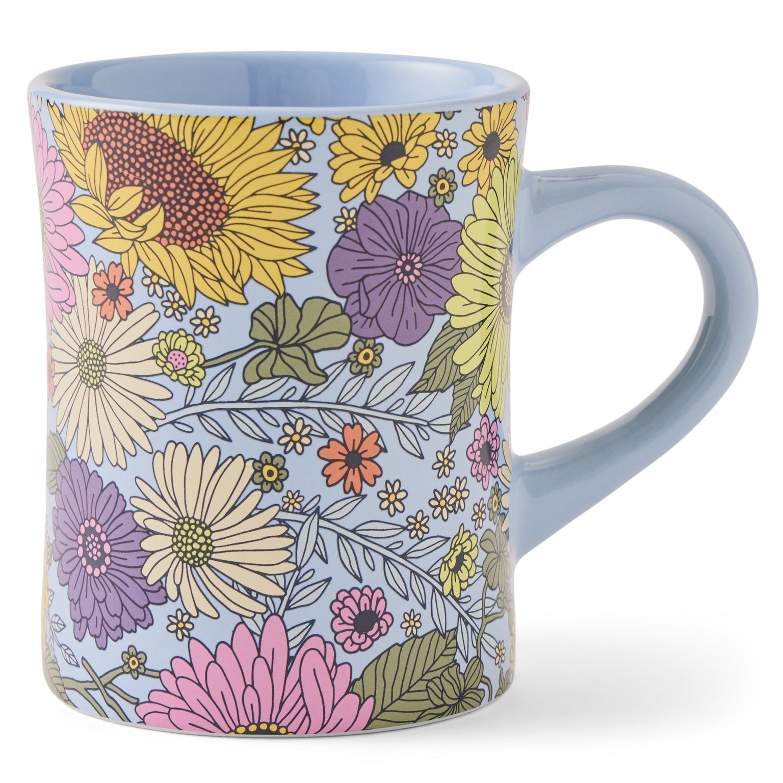 Adult Unisex Sunshine Floral Pattern Diner Mug - 140538