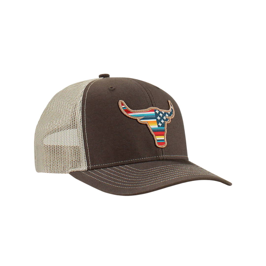 Ariat Men's Serape Steerhead Brown Cap - A300046002