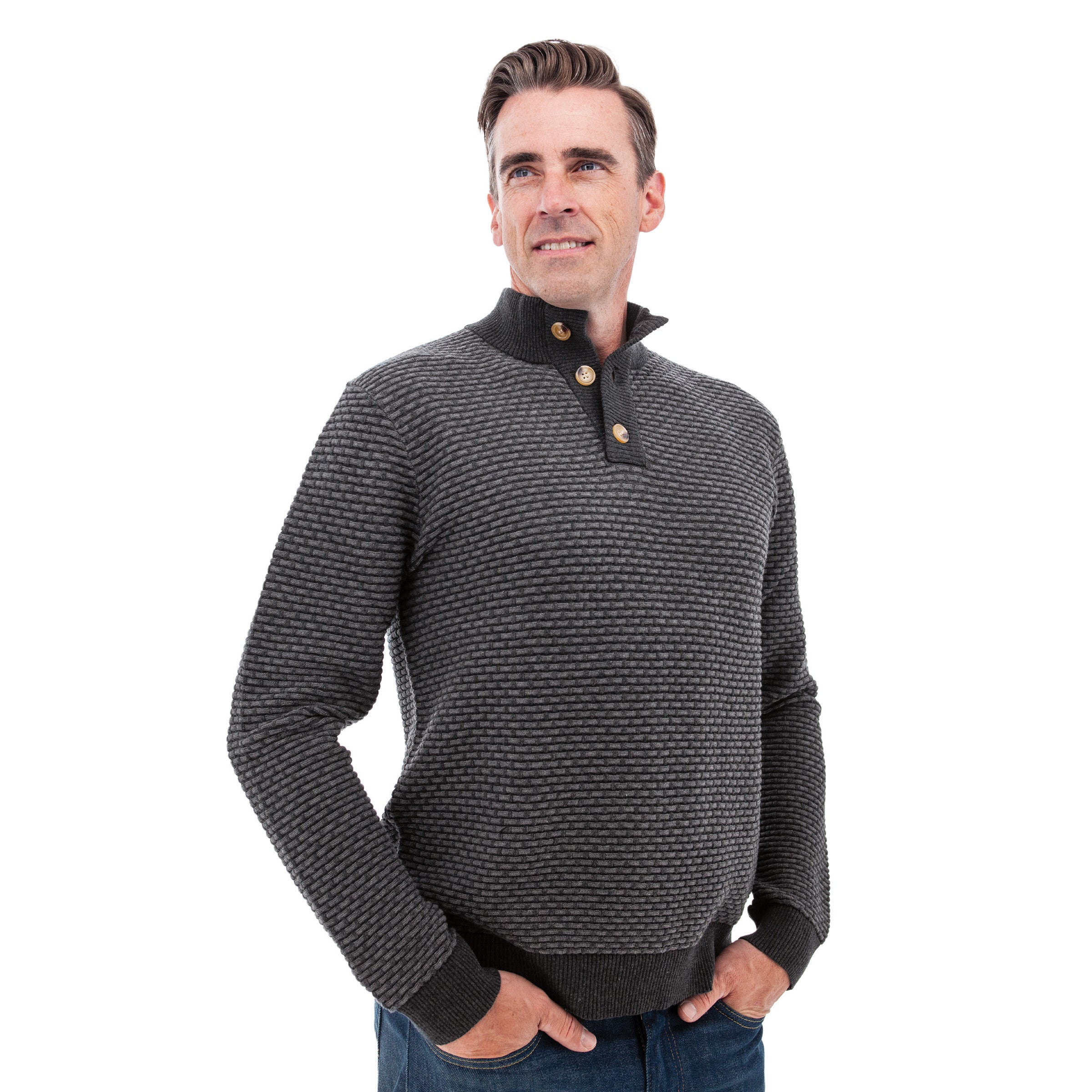 Cody Two Tone Textured Pullover - E068630