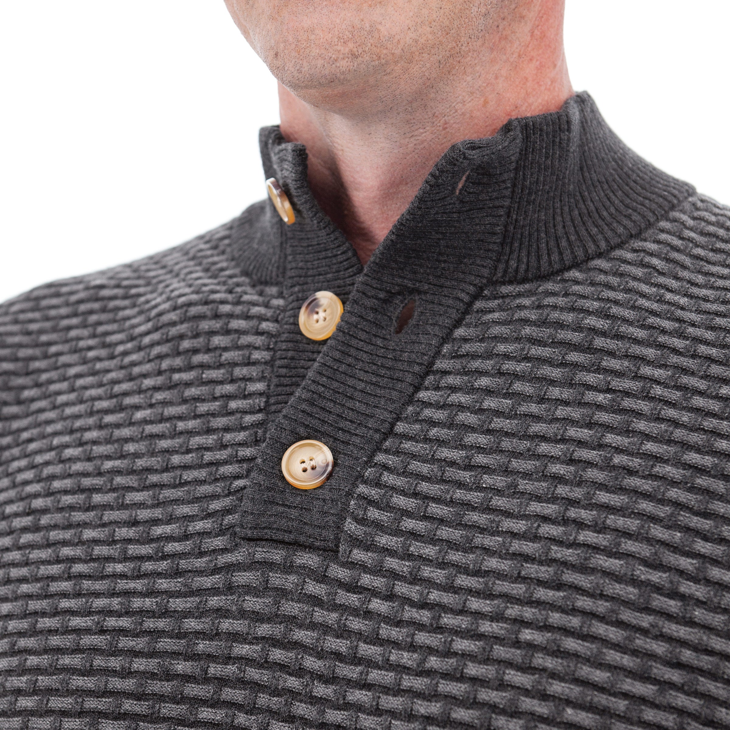 Cody Two Tone Textured Pullover - E068630