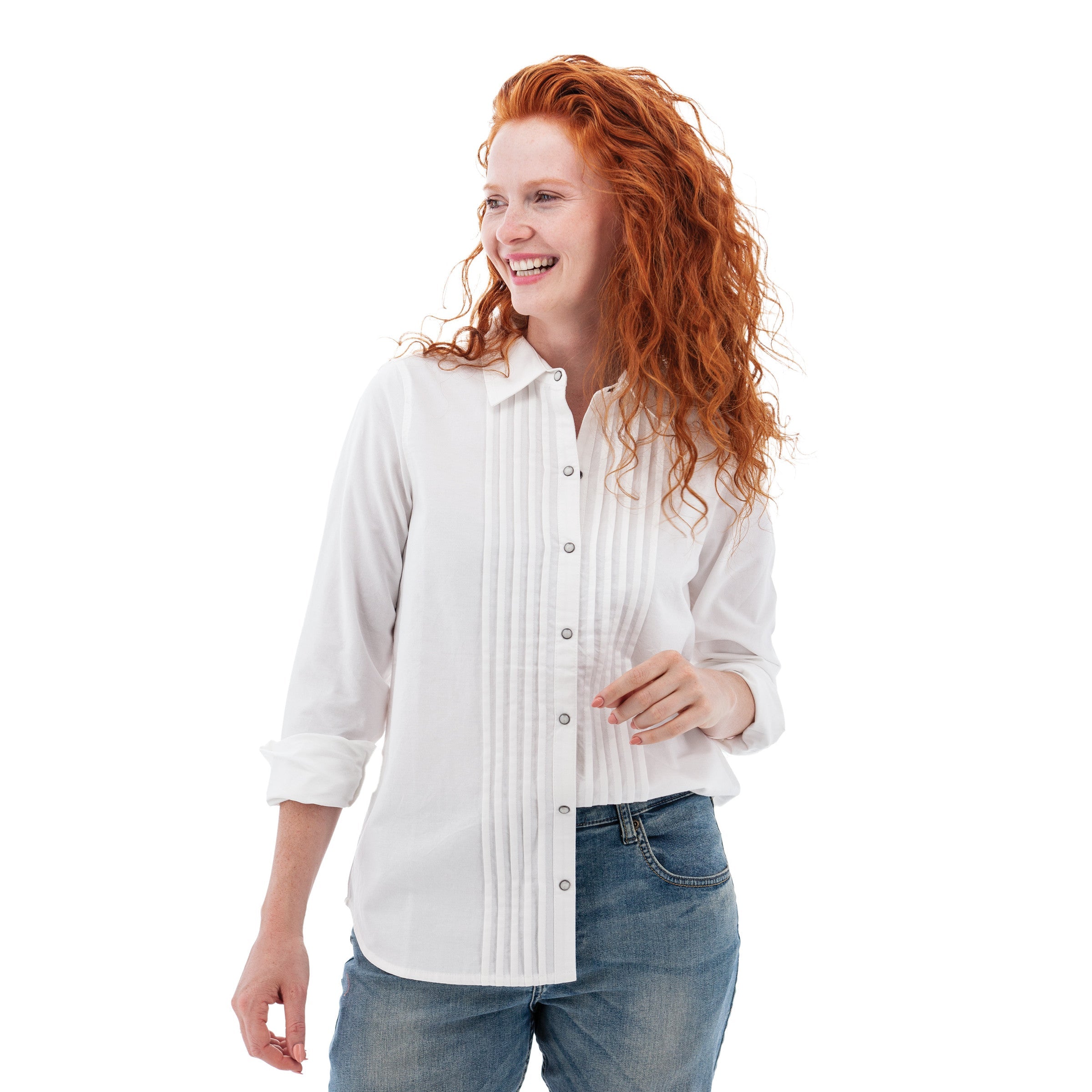 Carson Pearl Snap Pintuck Shirt - J28852