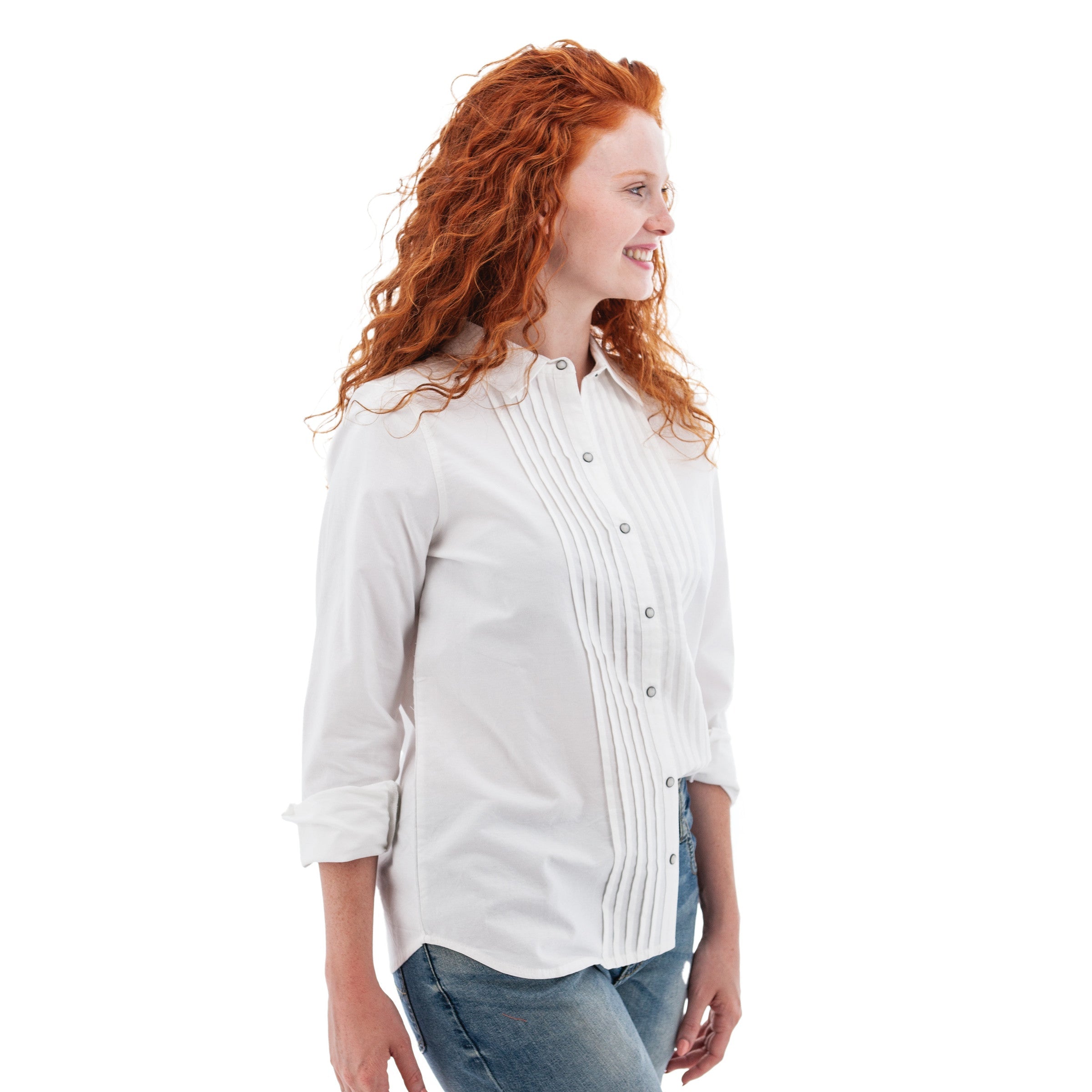 Carson Pearl Snap Pintuck Shirt - J28852