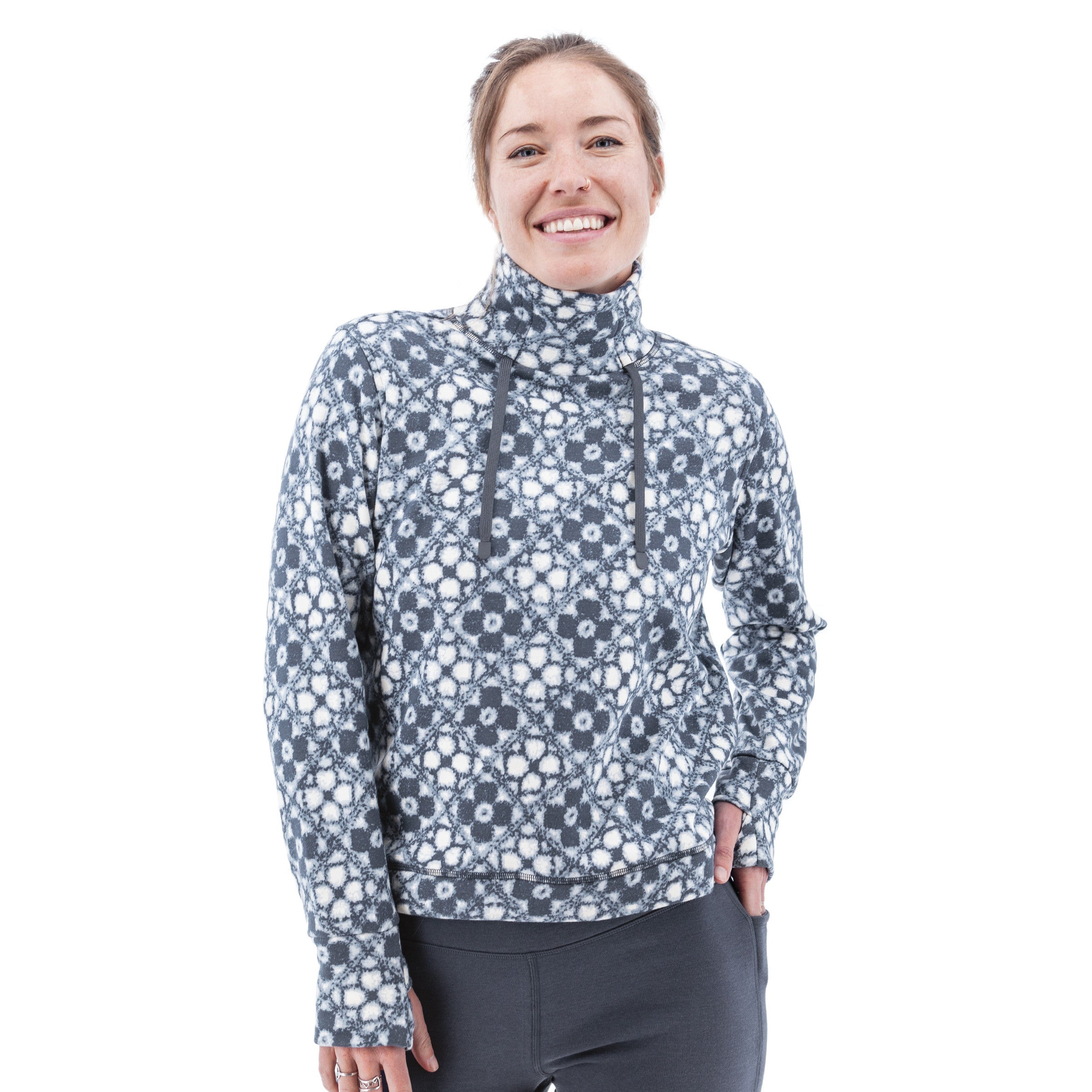 Dog-Walker Print Fleece Pullover - M107998CZ