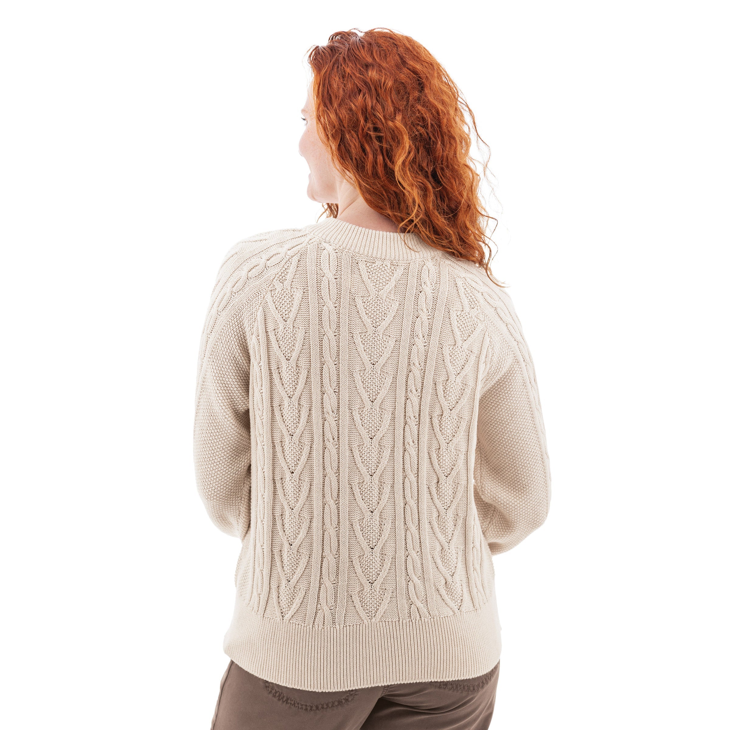 Cascade Cable Knit Raglan Cardigan - N537683